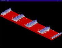 Image showing atomic deposition by Monte Carlo simulation